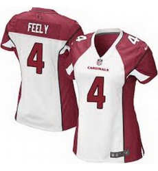 Women Nike Cardinals 4 Jay Feely White Game Jersey Women Nike Cardinals 4 Jay Feely White Game Jersey