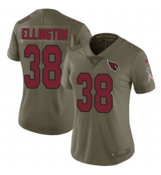 Womens Nike Cardinals #38 Andre Ellington Olive Stitched NFL Limited 2017 Salute to Service Jersey Womens Nike Cardinals #38 Andre Ellington Olive Stitched NFL Limited 2017 Salute to Service Jersey