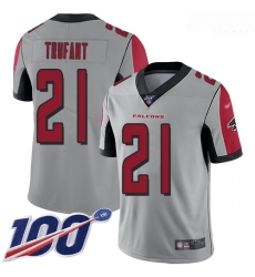 Falcons 21 Desmond Trufant Silver Men Stitched Football Limited Inverted Legend 100th Season Jersey Falcons 21 Desmond Trufant Silver Men Stitched Football Limited Inverted Legend 100th Season Jersey