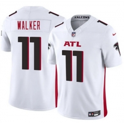 Men Atlanta Falcons 11 Jalon Walker White 2025 Draft F U S E  Vapor Untouchable Limited Stitched Football Jersey