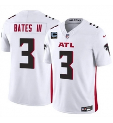 Men Atlanta Falcons 3 Jesse Bates III White 2025 F U S E With 4 Star C Patch Vapor Untouchable Limited Stitched Football Jersey Men Atlanta Falcons 3 Jesse Bates III White 2025 F U S E With 4 Star C Patch Vapor Untouchable Limited Stitched Football Jersey