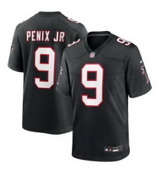 Men Atlanta Falcons 9 Michael Penix Jr Black Alternate Stitched Game Jersey Men Atlanta Falcons 9 Michael Penix Jr Black Alternate Stitched Game Jersey