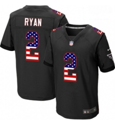 Men Nike Atlanta Falcons 2 Matt Ryan Elite Black Alternate USA Flag Fashion NFL Jersey Men Nike Atlanta Falcons 2 Matt Ryan Elite Black Alternate USA Flag Fashion NFL Jersey