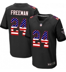 Men Nike Atlanta Falcons 24 Devonta Freeman Elite Black Alternate USA Flag Fashion NFL Jersey Men Nike Atlanta Falcons 24 Devonta Freeman Elite Black Alternate USA Flag Fashion NFL Jersey