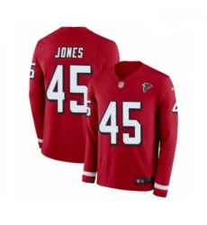 Men Nike Atlanta Falcons 45 Deion Jones Limited Red Therma Long Sleeve NFL Jersey Men Nike Atlanta Falcons 45 Deion Jones Limited Red Therma Long Sleeve NFL Jersey