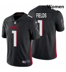 Women Atlanta Falcons #1 Justin Fields Black 2021 Draft Jersey Women Atlanta Falcons #1 Justin Fields Black 2021 Draft Jersey