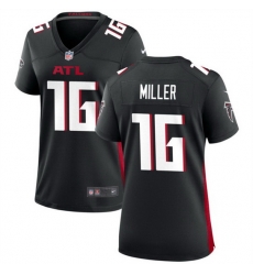 Women Atlanta Falcons 16 Scott Miller Black Stitched Jersey 28Run Small 29 Women Atlanta Falcons 16 Scott Miller Black Stitched Jersey 28Run Small 29