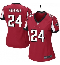 Womens Nike Atlanta Falcons 24 Devonta Freeman Game Red Team Color NFL Jersey Womens Nike Atlanta Falcons 24 Devonta Freeman Game Red Team Color NFL Jersey