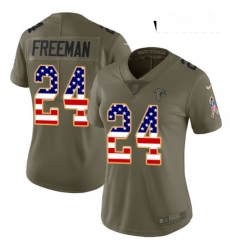 Womens Nike Atlanta Falcons 24 Devonta Freeman Limited OliveUSA Flag 2017 Salute to Service NFL Jersey Womens Nike Atlanta Falcons 24 Devonta Freeman Limited OliveUSA Flag 2017 Salute to Service NFL Jersey