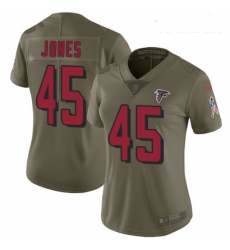 Womens Nike Atlanta Falcons 45 Deion Jones Limited Olive 2017 Salute to Service NFL Jersey Womens Nike Atlanta Falcons 45 Deion Jones Limited Olive 2017 Salute to Service NFL Jersey