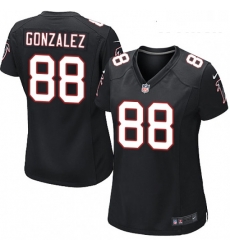 Womens Nike Atlanta Falcons 88 Tony Gonzalez Game Black Alternate NFL Jersey Womens Nike Atlanta Falcons 88 Tony Gonzalez Game Black Alternate NFL Jersey