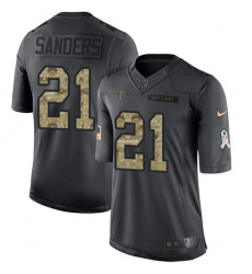 Nike Falcons #21 Deion Sanders Black Youth Stitched NFL Limited 2016 Salute to Service Jersey Nike Falcons #21 Deion Sanders Black Youth Stitched NFL Limited 2016 Salute to Service Jersey