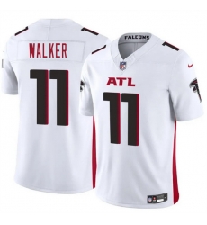 Youth Atlanta Falcons 11 Jalon Walker White 2025 Draft F U S E  Vapor Untouchable Limited Stitched Football Jersey