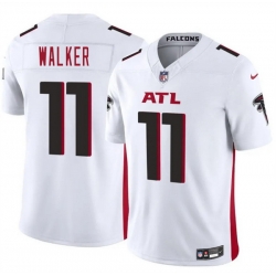Youth Atlanta Falcons 11 Jalon Walker White 2025 Draft F U S E  Vapor Untouchable Limited Stitched Football Jersey