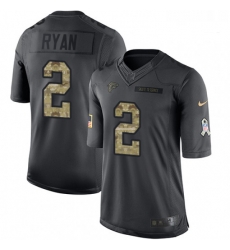 Youth Nike Atlanta Falcons 2 Matt Ryan Limited Black 2016 Salute to Service NFL Jersey Youth Nike Atlanta Falcons 2 Matt Ryan Limited Black 2016 Salute to Service NFL Jersey