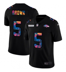 Baltimore Ravens 5 Marquise Brown Men Nike Multi Color Black 2020 NFL Crucial Catch Vapor Untouchable Limited Jersey Baltimore Ravens 5 Marquise Brown Men Nike Multi Color Black 2020 NFL Crucial Catch Vapor Untouchable Limited Jersey