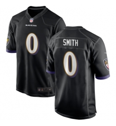 Men Baltimore Ravens 0 Roquan Smith Black Game Football Jersey Men Baltimore Ravens 0 Roquan Smith Black Game Football Jersey