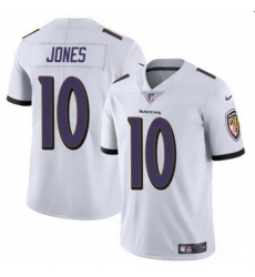 Men Baltimore Ravens 10 Emory Jones White Vapor Limited Football Jersey Men Baltimore Ravens 10 Emory Jones White Vapor Limited Football Jersey
