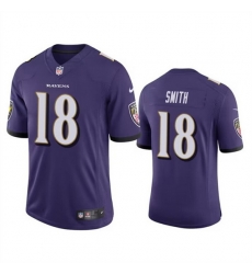 Men Baltimore Ravens 18 Roquan Smith Purple Game Jersey Men Baltimore Ravens 18 Roquan Smith Purple Game Jersey
