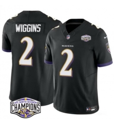 Men Baltimore Ravens 2 Nate Wiggins Black F U S E 2024 AFC North Division Champions Vapor Limited Football Jersey Men Baltimore Ravens 2 Nate Wiggins Black F U S E 2024 AFC North Division Champions Vapor Limited Football Jersey
