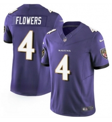 Men Baltimore Ravens 4 Zay Flowers Purple 2023 F U S E Vapor Limited Football Jersey Men Baltimore Ravens 4 Zay Flowers Purple 2023 F U S E Vapor Limited Football Jersey