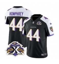Men Baltimore Ravens 44 Marlon Humphrey Black White 2023 F U S E With Patch Throwback Vapor Limited Jersey Men Baltimore Ravens 44 Marlon Humphrey Black White 2023 F U S E With Patch Throwback Vapor Limited Jersey