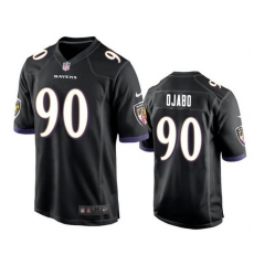 Men Baltimore Ravens 90 David Ojabo Black Stitched Game Jersey Men Baltimore Ravens 90 David Ojabo Black Stitched Game Jersey