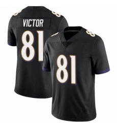 Men Nike Baltimore Ravens Binjimen Victor #81 Black Vapor Limited Jersey Men Nike Baltimore Ravens Binjimen Victor #81 Black Vapor Limited Jersey