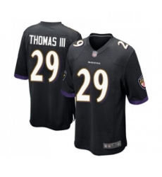 Mens Baltimore Ravens 29 Earl Thomas III Game Black Alternate Football Jersey Mens Baltimore Ravens 29 Earl Thomas III Game Black Alternate Football Jersey