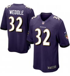 Mens Nike Baltimore Ravens 32 Eric Weddle Game Purple Team Color NFL Jersey Mens Nike Baltimore Ravens 32 Eric Weddle Game Purple Team Color NFL Jersey