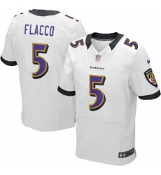 Mens Nike Baltimore Ravens 5 Joe Flacco Elite White NFL Jersey Mens Nike Baltimore Ravens 5 Joe Flacco Elite White NFL Jersey