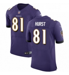 Mens Nike Baltimore Ravens 81 Hayden Hurst Purple Elite Player NFL Jersey Mens Nike Baltimore Ravens 81 Hayden Hurst Purple Elite Player NFL Jersey