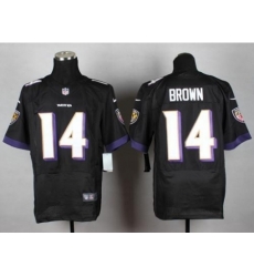 Nike Baltimore Ravens 14 Marlon Brown Black Elite NFL Jersey Nike Baltimore Ravens 14 Marlon Brown Black Elite NFL Jersey