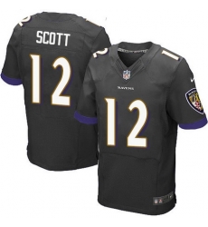 Nike Ravens #12 Jaleel Scott Black Alternate Mens Stitched NFL New Elite Jersey Nike Ravens #12 Jaleel Scott Black Alternate Mens Stitched NFL New Elite Jersey