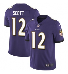 Nike Ravens 12 Jaleel Scott Purple Vapor Untouchable Limited Jersey Nike Ravens 12 Jaleel Scott Purple Vapor Untouchable Limited Jersey