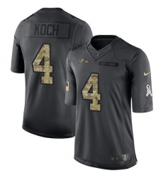 Nike Ravens #4 Sam Koch Black Mens Stitched NFL Limited 2016 Salute to Service Jersey Nike Ravens #4 Sam Koch Black Mens Stitched NFL Limited 2016 Salute to Service Jersey