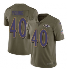 Nike Ravens #40 Kenny Young Olive Mens Stitched NFL Limited 2017 Salute To Service Jersey Nike Ravens #40 Kenny Young Olive Mens Stitched NFL Limited 2017 Salute To Service Jersey
