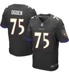 Nike Ravens #75 Jonathan Ogden Black Alternate Men Stitched NFL New Elite Jersey Nike Ravens #75 Jonathan Ogden Black Alternate Men Stitched NFL New Elite Jersey