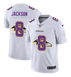 Nike Ravens 8 Lamar Jackson White Shadow Logo Limited Jersey Nike Ravens 8 Lamar Jackson White Shadow Logo Limited Jersey