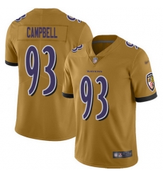 Nike Ravens 93 Calais Campbell Gold Men Stitched NFL Limited Inverted Legend Jersey Nike Ravens 93 Calais Campbell Gold Men Stitched NFL Limited Inverted Legend Jersey