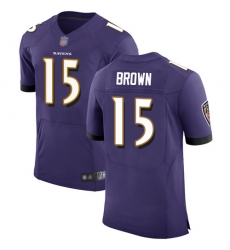 Ravens 15 Marquise Brown Purple Team Color Men Stitched Football Vapor Untouchable Elite Jersey Ravens 15 Marquise Brown Purple Team Color Men Stitched Football Vapor Untouchable Elite Jersey
