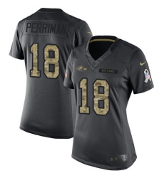 Nike Ravens #18 Breshad Perriman Black Womens Stitched NFL Limited 2016 Salute to Service Jersey Nike Ravens #18 Breshad Perriman Black Womens Stitched NFL Limited 2016 Salute to Service Jersey
