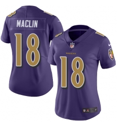Nike Ravens #18 Jeremy Maclin Purple Womens Stitched NFL Limited Rush Jersey Nike Ravens #18 Jeremy Maclin Purple Womens Stitched NFL Limited Rush Jersey