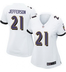 Nike Ravens #21 Tony Jefferson White Womens Stitched NFL New Elite Jersey Nike Ravens #21 Tony Jefferson White Womens Stitched NFL New Elite Jersey