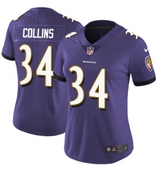 Nike Ravens #34 Alex Collins Purple Team Color Womens Stitched NFL Vapor Untouchable Limited Jersey Nike Ravens #34 Alex Collins Purple Team Color Womens Stitched NFL Vapor Untouchable Limited Jersey