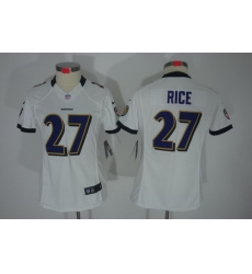 Nike Women Baltimore Ravens #27 Ray Rice White(Women Limited Jerseys) Nike Women Baltimore Ravens #27 Ray Rice White(Women Limited Jerseys)