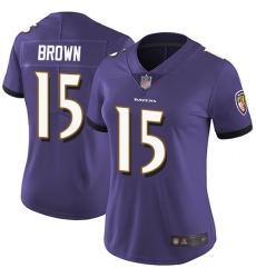 Ravens 15 Marquise Brown Purple Team Color Women Stitched Football Vapor Untouchable Limited Jersey Ravens 15 Marquise Brown Purple Team Color Women Stitched Football Vapor Untouchable Limited Jersey