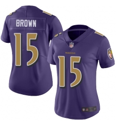 Ravens 15 Marquise Brown Purple Women Stitched Football Limited Rush Jersey Ravens 15 Marquise Brown Purple Women Stitched Football Limited Rush Jersey