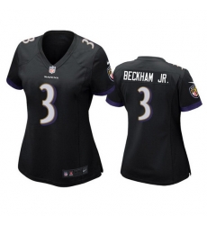 Women Baltimore Ravens 3 Odell Beckham Jr Black Football Jersey Women Baltimore Ravens 3 Odell Beckham Jr Black Football Jersey