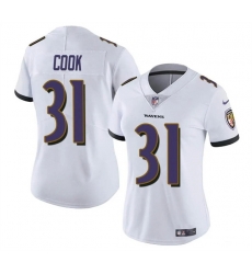 Women Baltimore Ravens 31 Dalvin Cook White Football Jersey Women Baltimore Ravens 31 Dalvin Cook White Football Jersey